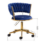 Silla Giratoria 4Rico Qs-Gw01G Azul Marino 8