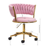 Silla Giratoria 4Rico Qs-Gw01G Rosa 7