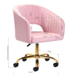 Silla Giratoria 4Rico Qs-Of212G Rosa 7