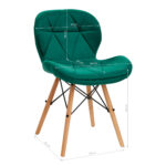 Sillón Cosmético 4Rico Qs-186 Terciopelo Verde 8