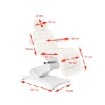 Sillón Cosmético Eléctrico Azzurro 869A Giratorio De 4 Motores