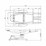 Sillón Cosmético Eléctrico Azzurro 869As Pedi 5 Con Motor Giratorio