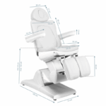 Sillón Cosmético Eléctrico Azzurro 870S Pedi 3 Strong White 8