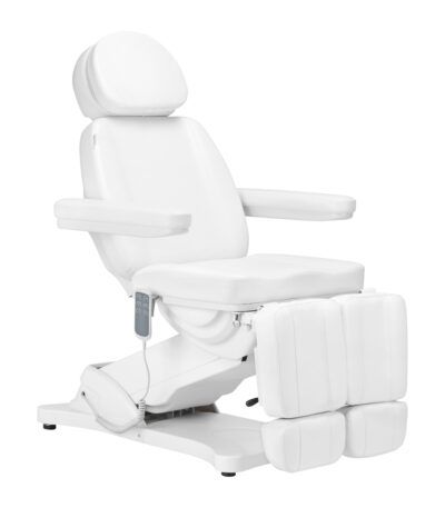 Electric Cosmetic Chair Sillon Classic 3 Motors With Pedicure Cradle White