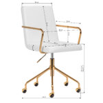 Sillón Cosmético Qs-Of211G Dorado Gris Claro 8