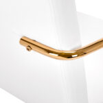 Sillón Cosmético Qs-Of211G Dorado Y Blanco 7