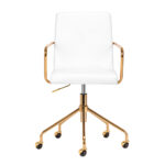 Sillón Cosmético Qs-Of211G Dorado Y Blanco 1