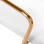 Sillón Cosmético Qs-Of211G Dorado Y Blanco 4