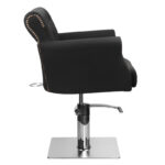 Sillón De Barbero Con Hair System Ber 8541 Negro 2