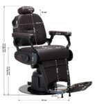 Sillón De Barbero Eléctrico Gabbiano Duke Marrón 19