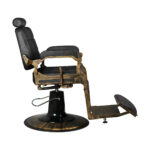 Sillón De Barbero Gabbiano Boss Hd Old Leather Negro 2