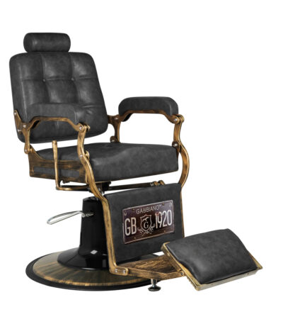 Gabbiano Boss Hd Old Leather Black Barber Chair Gabbiano Boss Hd Old Leather Black