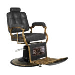 Sillón De Barbero Gabbiano Boss Hd Old Leather Negro 4
