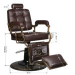 Sillón De Barbero Gabbiano Boss Marrón 7