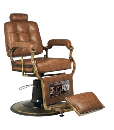 Gabbiano Boss Old Leather Barber Chair Light Brown