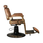 Sillón De Barbero Gabbiano Boss Old Leather Marrón Claro 3