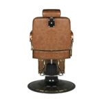 Sillón De Barbero Gabbiano Boss Old Leather Marrón Claro 4
