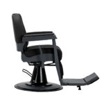 Sillón De Barbero Gabbiano Bruno Con Estructura De Grafito Negro 1