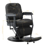 Sillón De Barbero Gabbiano Bruno Con Estructura De Grafito Negro 17