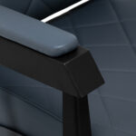 Sillón De Barbero Gabbiano Bruno Con Estructura Negra Grafito 5