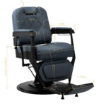 Sillón De Barbero Gabbiano Bruno Con Estructura Negra Grafito 17
