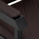 Sillón De Barbero Gabbiano Bruno Con Estructura Negra Marrón 5