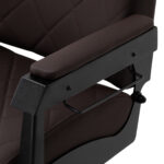 Sillón De Barbero Gabbiano Bruno Con Estructura Negra Marrón 6