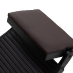 Sillón De Barbero Gabbiano Bruno Con Estructura Negra Marrón 8