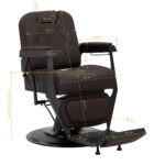 Sillón De Barbero Gabbiano Bruno Con Estructura Negra Marrón 18