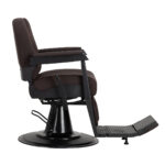 Sillón De Barbero Gabbiano Bruno Con Estructura Negra Marrón 3