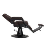 Sillón De Barbero Gabbiano Bruno Con Estructura Negra Marrón 4
