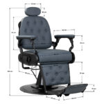 Sillón De Barbero Gabbiano Francesco Negro Grafito 14