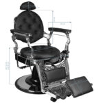 Sillón De Barbero Gabbiano Giulio Plata Negro 5