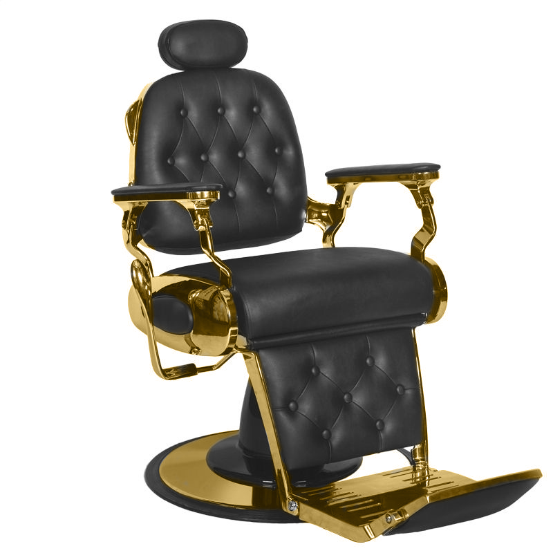 Sillón De Barbero Gabbiano Grancesco Negro Y Dorado Sillón De Barbero Gabbiano Grancesco Negro Y Dorado