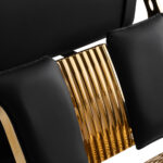 Cadeirão para barbeiro Gabbiano Leonardo Black Gold 10