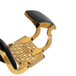 Cadeira de barbeiro Gabbiano Leonardo Black Gold 13