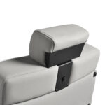 Sillón De Barbero Gabbiano Levi Con Estructura Negra Gris Sin Costuras En La Parte Trasera 5