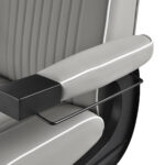 Sillón De Barbero Gabbiano Levi Con Estructura Negra Gris Sin Costuras En La Parte Trasera 7