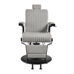 Sillón De Barbero Gabbiano Levi Con Estructura Negra Gris Sin Costuras En La Parte Trasera 1