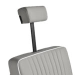 Sillón De Barbero Gabbiano Levi Con Estructura Negra Gris Sin Costuras En La Parte Trasera 11