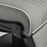 Sillón De Barbero Gabbiano Levi Con Estructura Negra Gris Sin Costuras En La Parte Trasera 14