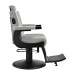 Sillón De Barbero Gabbiano Levi Con Estructura Negra Gris Sin Costuras En La Parte Trasera 3