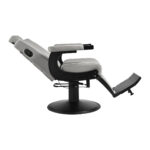 Sillón De Barbero Gabbiano Levi Con Estructura Negra Gris Sin Costuras En La Parte Trasera 4