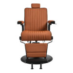 Sillón De Barbero Gabbiano Levi Con Estructura Negra Marrón Sin Costuras En La Parte Trasera 1