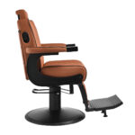 Sillón De Barbero Gabbiano Levi Con Estructura Negra Marrón Sin Costuras En La Parte Trasera 3