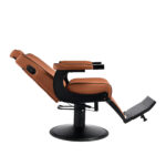 Sillón De Barbero Gabbiano Levi Con Estructura Negra Marrón Sin Costuras En La Parte Trasera 4