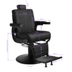 Sillón De Barbero Gabbiano Levi Con Estructura Negra Sin Costuras En La Parte Trasera 13