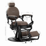 Sillón De Barbero Gabbiano Niccolo Marrón Sin Botones 16