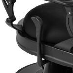 Sillón De Barbero Gabbiano Niccolo Negro Sin Botones 7