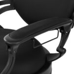 Sillón De Barbero Gabbiano Niccolo Negro Sin Botones 9